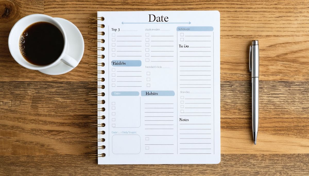 Etkili Günlük Planlama Şablonu (1 Sayfa, İndirilebilir)
