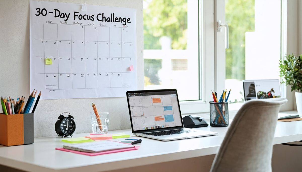 30 Günlük Odaklanma Meydan Okuması: Günlük Görev & Takip