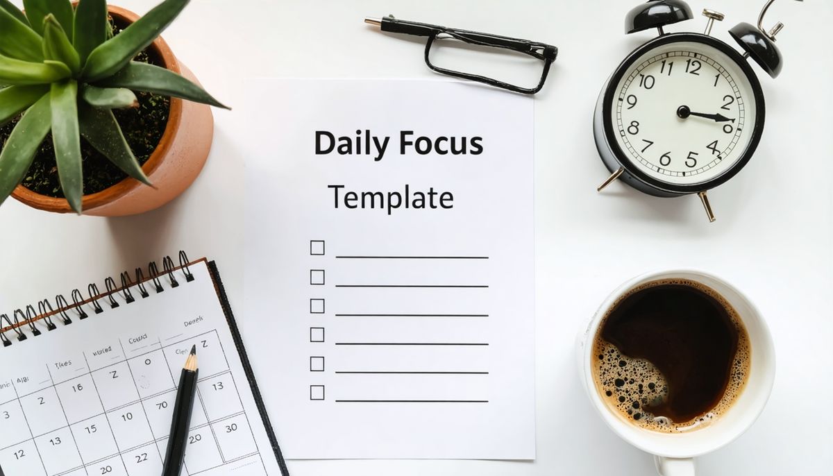 Odaklanma Şablonu: Dikkat Dağınıklığını Azaltan Günlük Adımlar