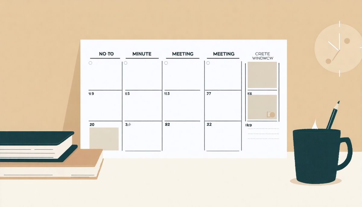 İş Verimliliği Şablonu: Uzaktan Çalışmada Toplantı ve Derin İş Blokları