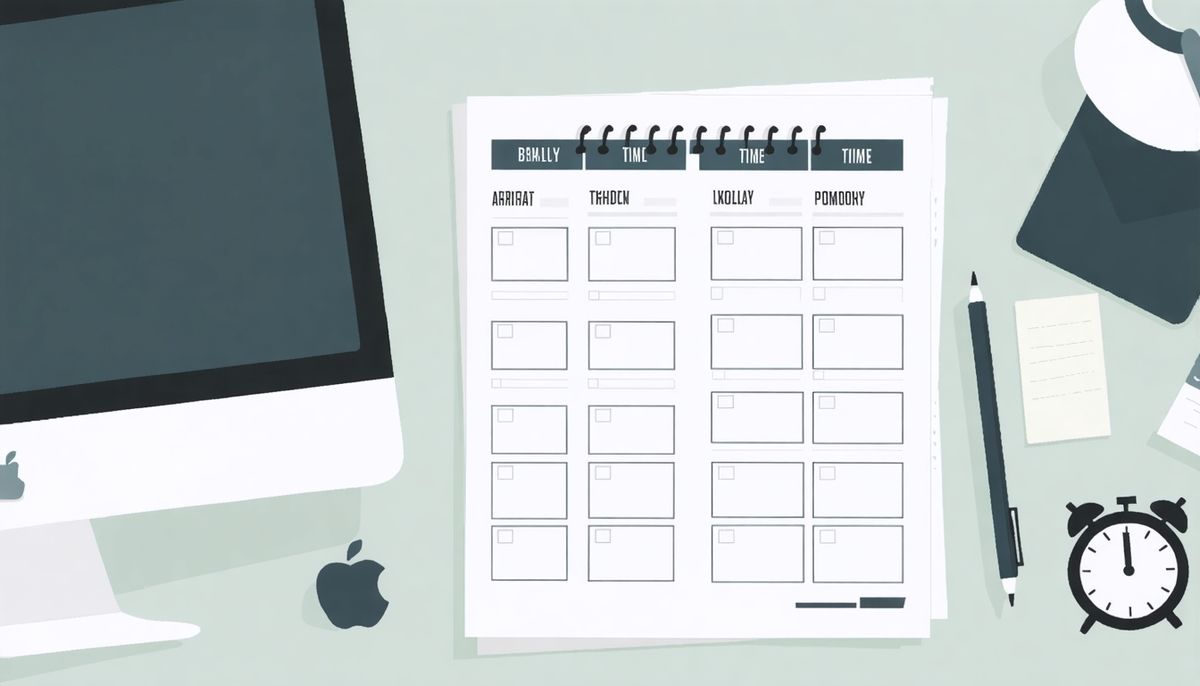 Günlük Planlama Şablonu: Saat Bloklu, Önceliklendirilmiş Örnek